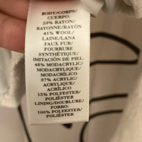 Ann Taylor Luxurious Cream Wool Blend Jacket - Picture 7 of 8